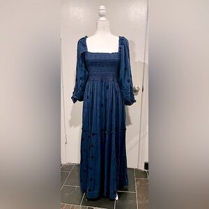 Free People Dahlia Embroidered Maxi Dress